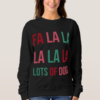 Funny Cute Fa la Lots of Dogs-kersthondenhonk Lov Trui