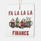 Funny Cute Festive Red en Green Kerstmis Finance Keramisch Ornament (Links)