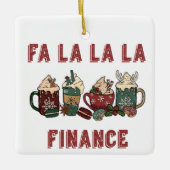 Funny Cute Festive Red en Green Kerstmis Finance Keramisch Ornament (Voorkant)