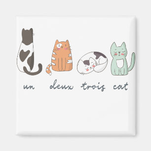 Funny Cute French Cat Magneet