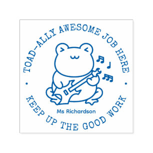 Funny Cute Frog geheel Geweldige banendocent Phoog Zelfinktende Stempel