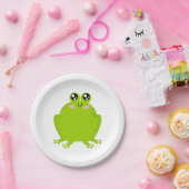 Funny Cute Frog Papieren Bordje (Feest)