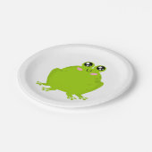 Funny Cute Frog Papieren Bordje (Gekanteld)