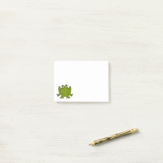 Funny Cute Frog Post-it® Notes (Op bureau)