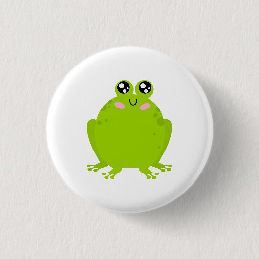 Funny Cute Frog Ronde Button 3,2 Cm (Voorkant)