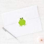 Funny Cute Frog Ronde Sticker (Envelop)