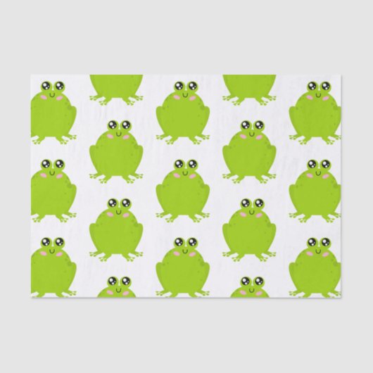 Funny Cute Frog Tissuepapier (Voorkant)