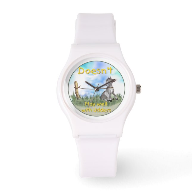 Funny Cute Goat Horloge (Voorkant)