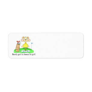 Funny Cute Golf Adresetiketten Etiket