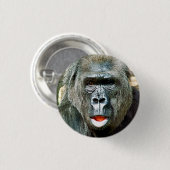 FUNNY CUTE GORILLA RONDE BUTTON 3,2 CM (Voorkant /achterkant)