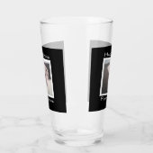 Funny Cute Grumpy White Dog 40th Birthday Black Glas (Links)