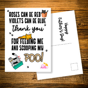 Funny Cute Happy Vaderdag uit kat Briefkaart