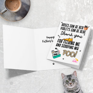 Funny Cute Happy Vaderdag uit kat Kaart