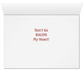 Funny Cute Hogs Kisses Pig Pun Sending Love Card (Binenzijde Horizontaal (Onderkant))