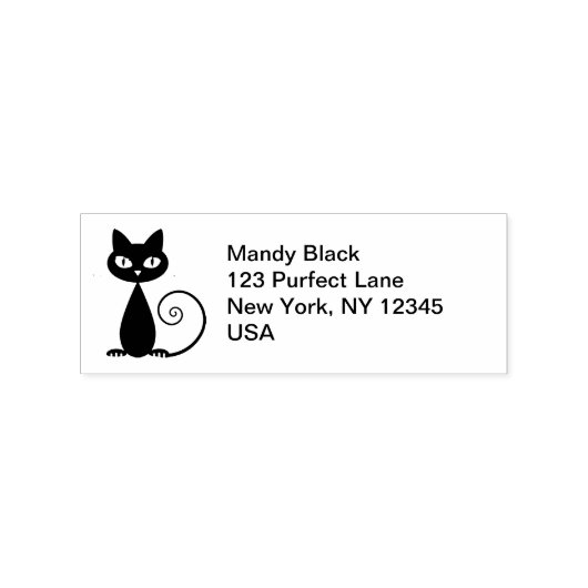 Funny Cute, ik heb de aankondiging van Black Cat v Rubberstempel (Afrduk)