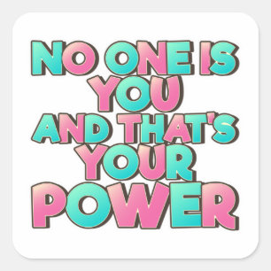 Funny Cute Inspirerend Quottes Motivatie Vierkante Sticker