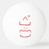 Funny Cute Jolly Santa Kerstping Pong Ball (Achterkant)