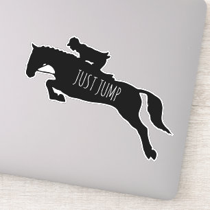Funny Cute Just Jump Horse Equestrian Car Window Sticker