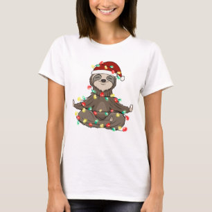 Funny Cute Kerstmis Sloth T-shirt