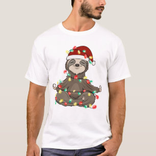 Funny Cute Kerstmis Sloth T-shirt