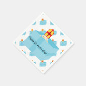 Funny Cute Kinder Art St. Nicholas Sinterklaas Servet (Hoek)