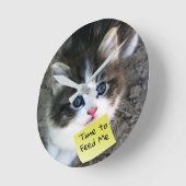 FUNNY! Cute Kitten met  tekst Ronde Klok (Hoek)