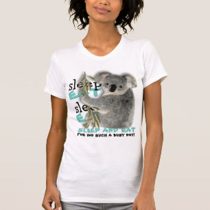 Funny Cute Koala Eat and Sleep T-shirt