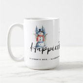 Funny Cute MInimal Snowman Frosted Forest Xmas Koffiemok (Links)