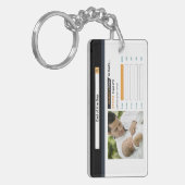 Funny Cute Modern 5 Star Pap Foto Sleutelhanger (Voorkant Links)