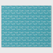 Funny Cute No Prob Llama Pattern Blue Cadeaupapier (Vlak)