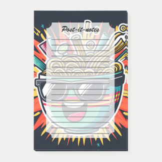 Funny Cute Noodle Cartoon Ramen Bowl Post-it® Notes