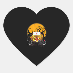 Funny Cute Nurse Costume Halloween Stethoscoop Pum Hart Sticker