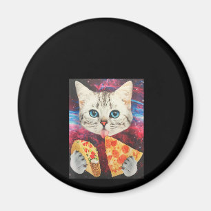 Funny Cute Outer Space Galaxy Cat Meme Pizza Taco Magneet