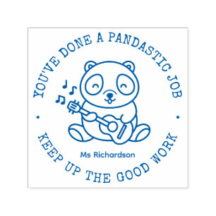 Funny Cute Panda Pun Fantastische baan Teacher Pli Zelfinktende Stempel