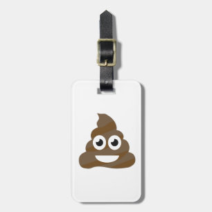 Funny Cute Poop Emoji Bagagelabel
