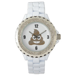 Funny Cute Poop Emoji Horloge