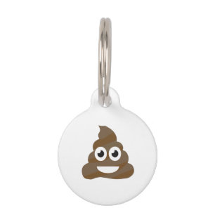 Funny Cute Poop Emoji Huisdierpenning