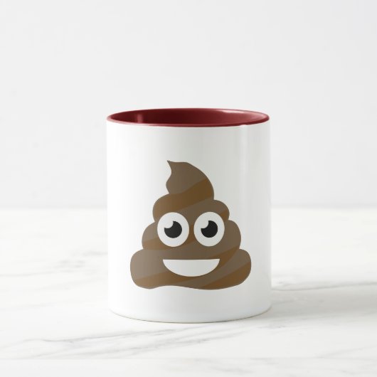 Funny Cute Poop Emoji Mok (Midden)