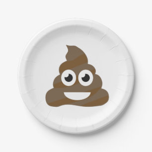 Funny Cute Poop Emoji Papieren Bordje
