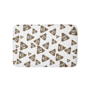 Funny Cute Poop Emoji Pattern Badmat