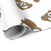 Funny Cute Poop Emoji Pattern Cadeaupapier (Rol Hoek)