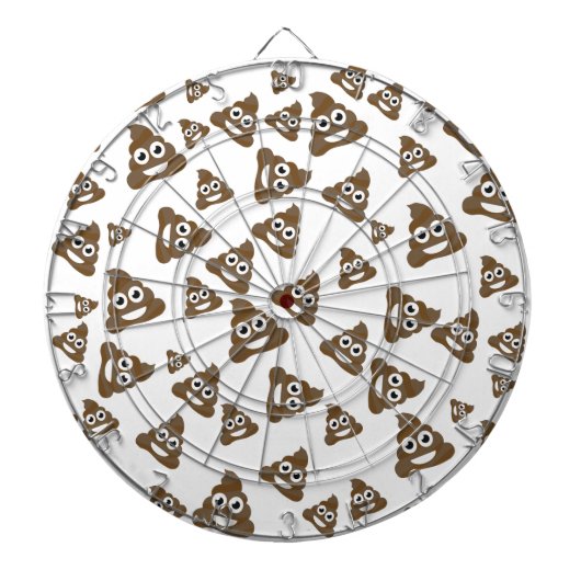 Funny Cute Poop Emoji Pattern Dartbord (Voorkant)