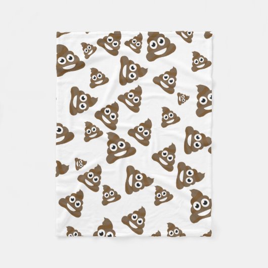 Funny Cute Poop Emoji Pattern Fleece Deken (Voorkant)