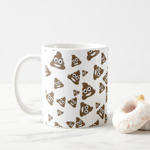 Funny Cute Poop Emoji Pattern Koffiemok