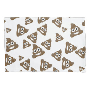 Funny Cute Poop Emoji Pattern Kussensloop