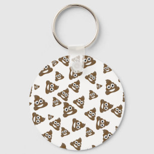 Funny Cute Poop Emoji Pattern Sleutelhanger