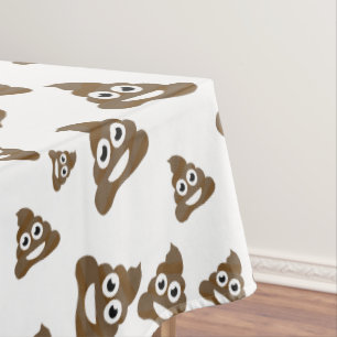 Funny Cute Poop Emoji Pattern Tafelkleed