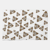 Funny Cute Poop Emoji Pattern Theedoek (Horizontaal)