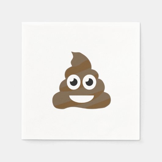 Funny Cute Poop Emoji Servetten (Voorkant)