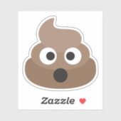 Funny Cute Poop Emoji Sticker (Vel)